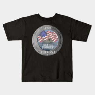 USS Arizona Never Forget Kids T-Shirt